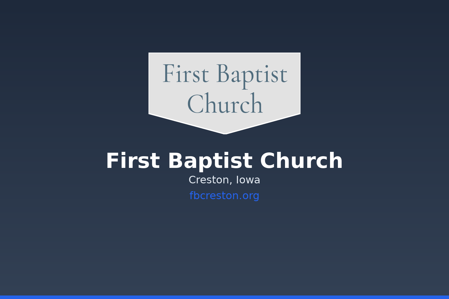 First Baptist Church social banner